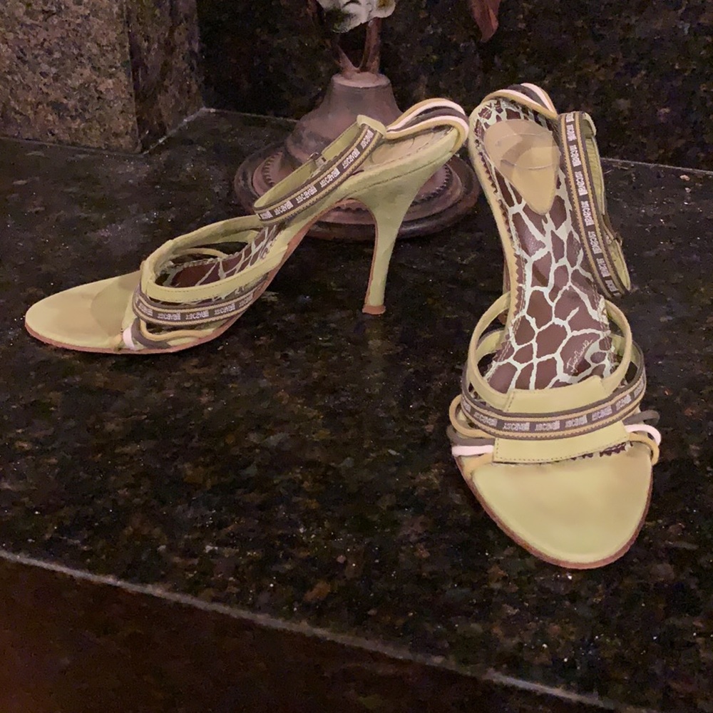 Just Cavalli Suede High-Heeled Sandals